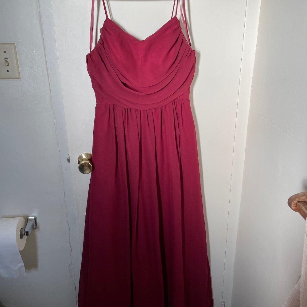 Red bridesmaid dress